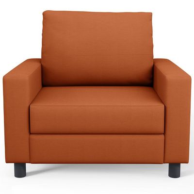 Poltrona Decorativa Para Sala De Estar E Recepção Malta L02 Tecido Terracota - Lyam Decor