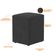 Kit 04 Puffs Quadrado L02 Decorativo Bouclê Preto - Lyam Decor