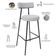 Kit 06 Banquetas Altas Cozinha Bar Sala De Jantar Em Aço Milão L02 Bouclê Cinza - Lyam Decor