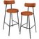 Kit 02 Banquetas Alta Bar Cozinha Sala De Jantar Em Aço Milão L02 Tecido Terracota - Lyam Decor