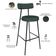 Kit 06 Banquetas Alta Cozinha Bar Sala De Jantar Em Aço Milão L02 Linho Verde Musgo - Lyam Decor