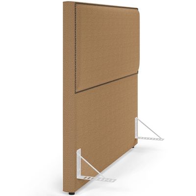 Cabeceira Box Casal King Com Tachas 195 cm Vicenza L02 Bouclê Mostarda - Lyam Decor