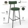 Kit 06 Banquetas Baixa Bar Cozinha Sala De Jantar Milão L02 Suede Verde Musgo - Lyam Decor