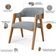 Cadeira Para Sala de Jantar e Estar Living Estofada Suran L02 Bouclê Cinza - Lyam