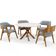 Cadeira Para Sala de Jantar e Estar Living Estofada Suran L02 Bouclê Cinza - Lyam