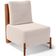 Poltrona Decorativa Sala de Estar Living Pés Madeira Hungria L02 Couríssimo Camel Suede Bege - Lyam