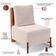 Poltrona Decorativa Sala de Estar Living Pés Madeira Hungria L02 Couríssimo Camel Suede Bege - Lyam