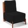 Poltrona Decorativa Sala Estar Living Pés Madeira Hungria L02 Couríssimo Camel Suede Preto - Lyam