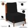 Poltrona Decorativa Sala Estar Living Pés Madeira Hungria L02 Couríssimo Camel Suede Preto - Lyam