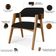 Cadeira Para Sala de Jantar e Estar Living Estofada Suran L02 Suede Preto - Lyam