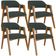 Kit 04 Cadeiras Para Sala de Jantar e Estar Living Estofada Suran L02 Suede Verde Musgo - Lyam