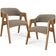 Kit 02 Cadeiras Para Sala de Jantar e Estar Living Estofada Suran L02 Bouclê Bege - Lyam