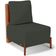 Poltrona Decorativa Sala de Estar Living Hungria L02 Couríssimo Camel Linho Verde Musgo - Lyam