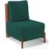 Poltrona Decorativa Sala Estar Living Pés Madeira Hungria L02 Couríssimo Camel Bouclê Verde - Lyam