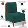 Poltrona Decorativa Sala Estar Living Pés Madeira Hungria L02 Couríssimo Camel Bouclê Verde - Lyam