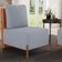 Poltrona Decorativa Sala Estar Living Pés Madeira Hungria L02 Couríssimo Camel Bouclê Cinza - Lyam