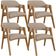 Kit 04 Cadeiras Para Sala de Jantar e Estar Living Estofada Suran L02 Linho Bege Escuro - Lyam