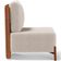 Poltrona Decorativa Sala Estar Living Pés Madeira Hungria L02 Couríssimo Camel Bouclê Creme - Lyam