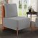 Poltrona Decorativa Sala Estar Living Pés Madeira Hungria L02 Couríssimo Camel Suede Cinza - Lyam