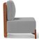 Poltrona Decorativa Sala Estar Living Pés Madeira Hungria L02 Couríssimo Camel Suede Cinza - Lyam