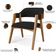 Kit 04 Cadeiras Para Sala de Jantar e Estar Living Estofada Suran L02 Bouclê Preto - Lyam