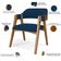 Kit 02 Cadeiras Para Sala de Jantar e Estar Living Estofada Suran L02 Suede Azul Marinho - Lyam