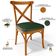 Kit 06 Cadeiras Para  Sala de Jantar e Estar Living Estofada Ávila L02 Couríssimo Verde Musgo - Lyam