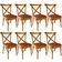 Kit 08 Cadeiras Para Sala de Jantar e Estar Living Estofada Ávila L02 Couríssimo Camel - Lyam