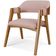 Cadeira Para Sala de Jantar e Estar Living Estofada Suran L02 Linho Rosê - Lyam