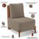 Poltrona Decorativa Sala Estar Living Pés Madeira Hungria L02 Couríssimo Camel Bouclê Bege - Lyam