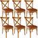 Kit 06 Cadeiras Para Sala de Jantar e Estar Living Estofada Ávila L02 Couríssimo Camel - Lyam