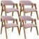 Kit 04 Cadeiras Para Sala de Jantar e Estar Living Estofada Suran L02 Suede Rosê - Lyam