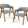 Kit 02 Cadeiras Para Sala de Jantar e Estar Living Estofada Suran L02 Bouclê Cinza - Lyam