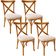 Kit 04 Cadeiras Para Sala de Jantar e Estar Living Estofada Ávila L02 Suede Bege - Lyam