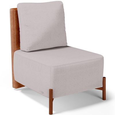 Kit 02 Poltronas Decorativas Sala de Estar Living Hungria L02 Couríssimo Camel Linho Bege - Lyam