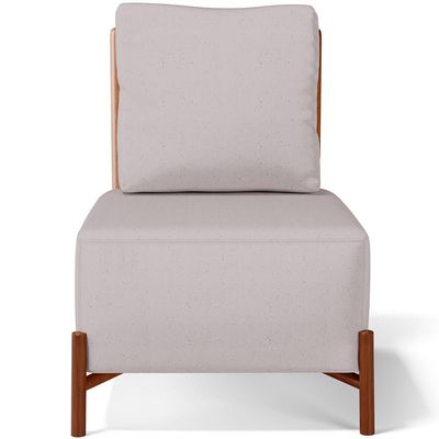 Kit 02 Poltronas Decorativas Sala de Estar Living Hungria L02 Couríssimo Camel Linho Bege - Lyam