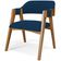 Kit 04 Cadeiras Para Sala de Jantar e Estar Living Estofada Suran L02 Suede Azul Marinho - Lyam