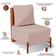 Poltrona Decorativa Sala de Estar Living Pés Madeira Hungria L02 Couríssimo Camel Linho Rosê - Lyam
