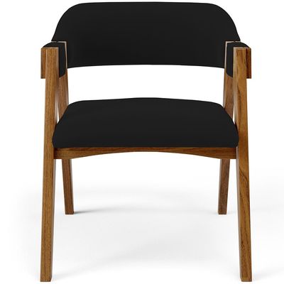 Kit 04 Cadeiras Para Sala de Jantar e Estar Living Estofada Suran L02 Suede Preto - Lyam