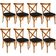 Kit 08 Cadeiras Para Sala de Jantar e Estar Living Estofada Ávila L02 Suede Preto - Lyam