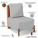 Poltrona Decorativa Sala Estar Living Pés Madeira Hungria L02 Couríssimo Camel Linho Cinza - Lyam