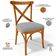 Kit 06 Cadeiras Para Sala de Jantar e Estar Living Estofada Ávila L02 Suede Cinza - Lyam