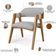 Kit 04 Cadeiras Para Sala de Jantar e Estar Living Estofada Suran L02 Linho Cinza - Lyam