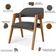 Kit 04 Cadeiras Para Sala de Jantar e Estar Living Estofada Suran L02 Linho Cinza Escuro - Lyam