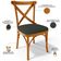 Cadeira Para Sala de Jantar e Estar Living Estofada Ávila L02 Linho Verde Musgo - Lyam