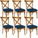 Kit 06 Cadeiras Para Sala de Jantar e Estar Living Estofada Ávila L02 Suede Azul Marinho - Lyam
