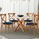 Kit 06 Cadeiras Para Sala de Jantar e Estar Living Estofada Ávila L02 Suede Azul Marinho - Lyam