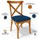 Kit 06 Cadeiras Para Sala de Jantar e Estar Living Estofada Ávila L02 Suede Azul Marinho - Lyam