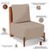 Poltrona Decorativa Sala de Estar Living Hungria L02 Couríssimo Camel Linho Bege Escuro - Lyam
