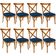 Kit 08 Cadeiras Para Sala de Jantar e Estar Living Estofada Ávila L02 Suede Azul Marinho - Lyam